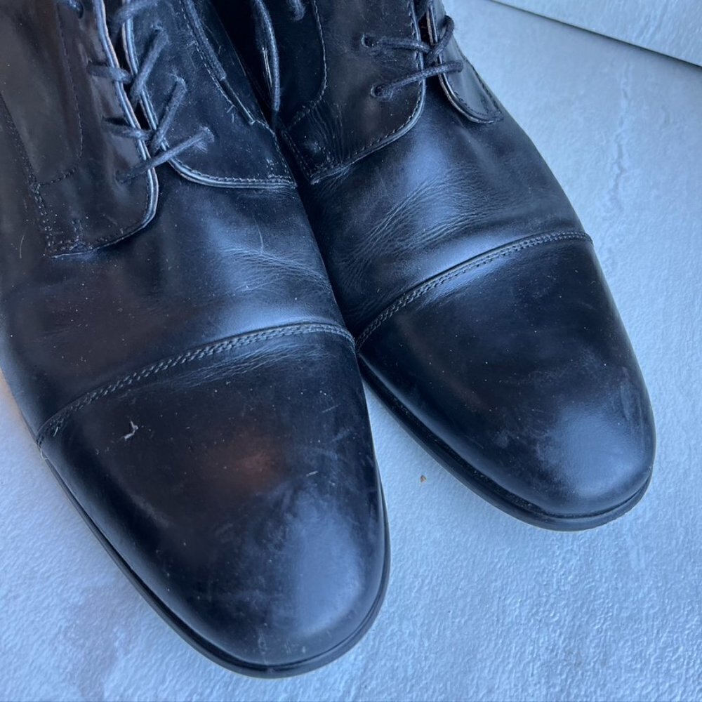 ** Aldo Men's Leather dress shoes Tie Size 10 - Picture 2 of 10